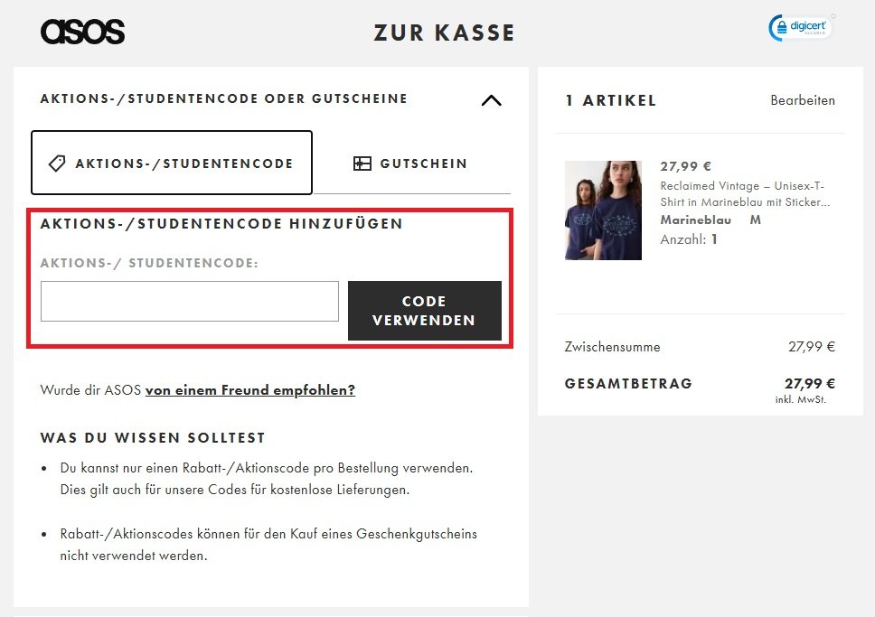 asos rabattcode