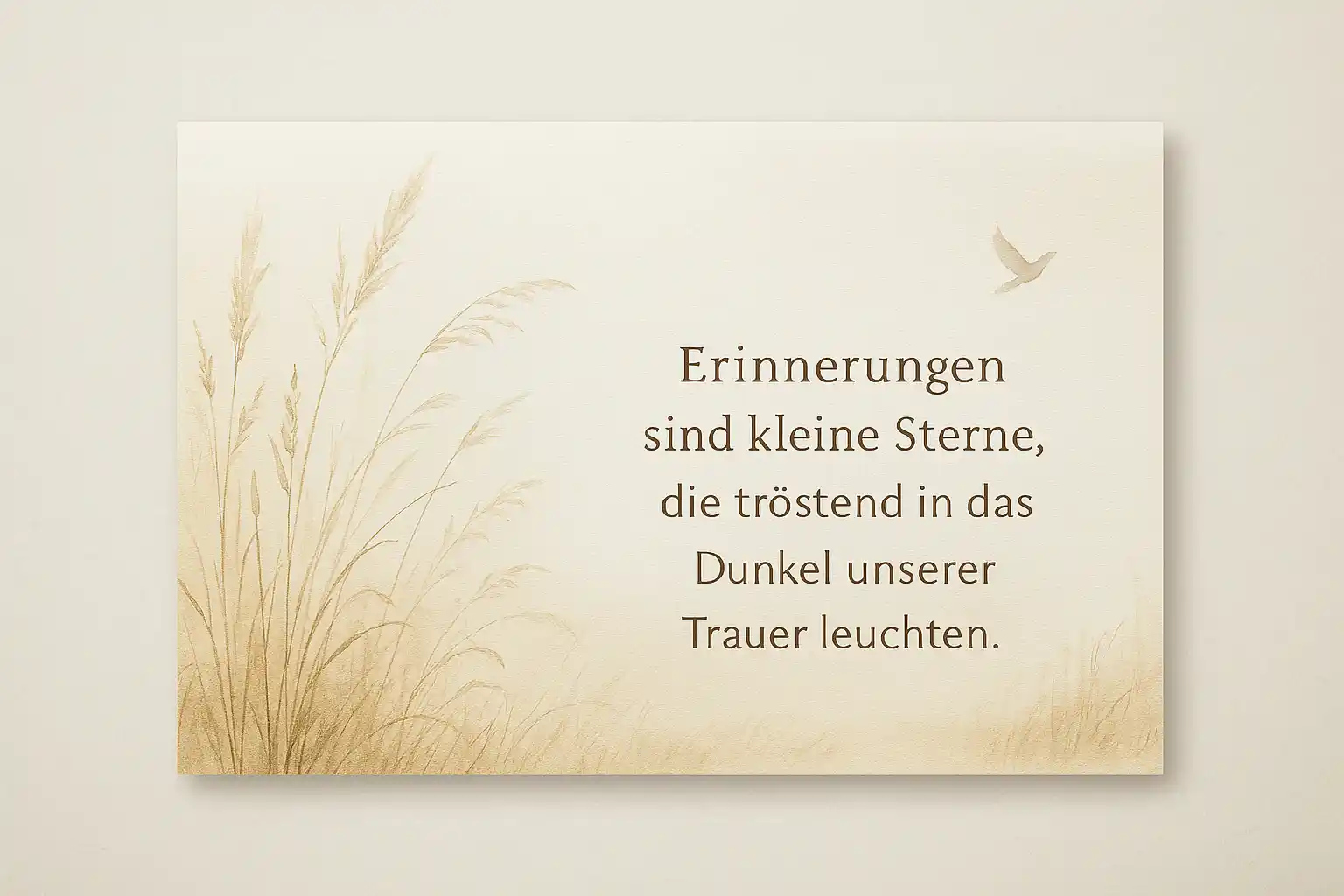 trauerkarte schreiben modern