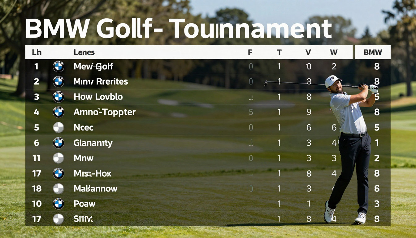 bmw golf tournament leaderboard